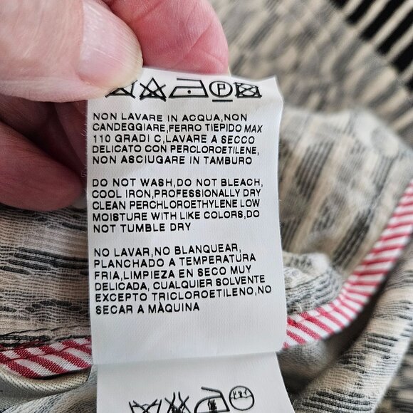 Max Mara Weekend Jacket Size 8 Black & White Geometric Print - Picture 11 of 14